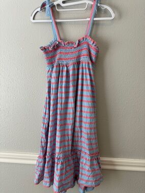 Crewcuts Coral and Blue Striped Sundress